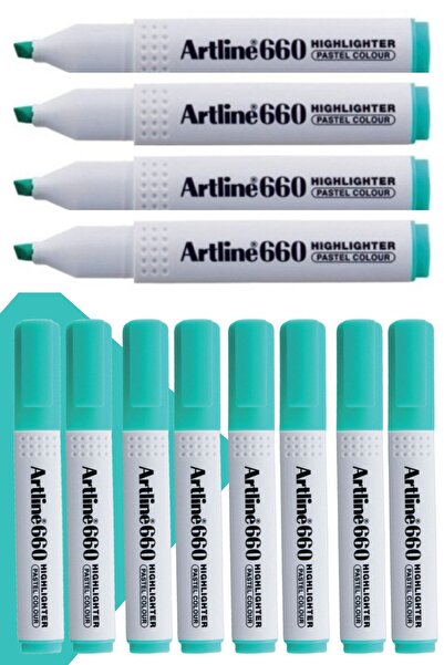 artline 660 Fosforlu Kalem Pastel Yeşil 12'li