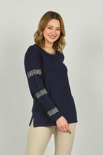 Detay Triko Bluză cu mânecă lungă, cu mâneci lungi și guler, cu mâneci și gul...