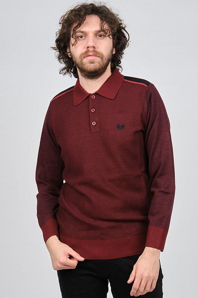 Pelikan Men's Polo Neck Sweater 1577412 Red