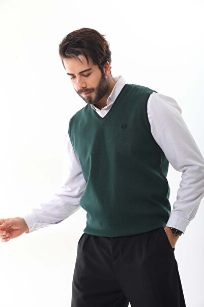 Pelikan Men's V-Neck Sweater 5610 Green