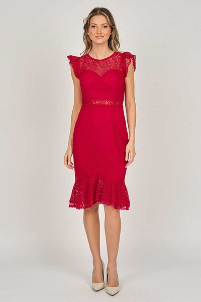 Dans Women's Lace Evening Dress 5271980 Red