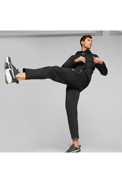 Puma PWRFLEECE Μαύρο Ανδρικό Φούτερ Jogger - Εφαρμογή με ταινία