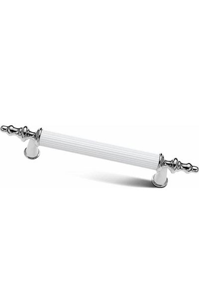 MOTES Modele de mânere rustice de lux, moderne, dulap de bucătărie, sertar, mâner de mobilier 96 mm ALB-CROM