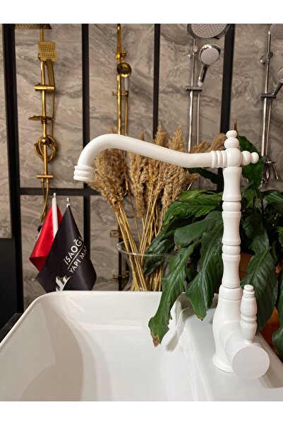 İSAOĞLU YAPI Mat Beyaz Zen Design Rustik Mutfak Eviye Bataryası Beyaz Mutfak ...