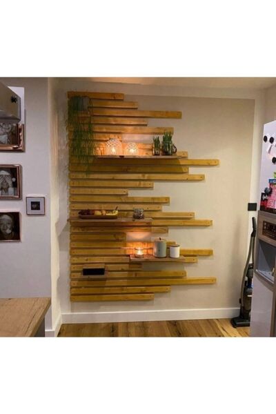 Arzu Wood Ahşap Duvar Rafı & Kitaplığı