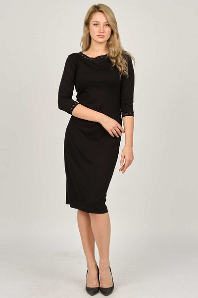 Sistas Women's Sleeve and Neck Detailed Dress 6690597 Black
