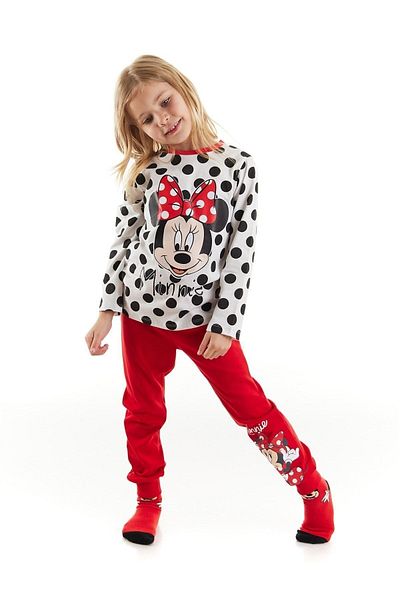 Minnie Mouse طقم بيجامة بناتي مرخص 20244