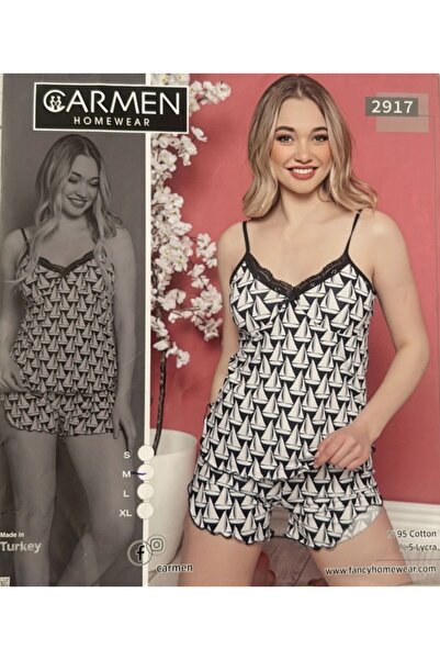 PIJAMASSTORE Σετ σορτς με κορδόνια σε μαύρο και λευκό