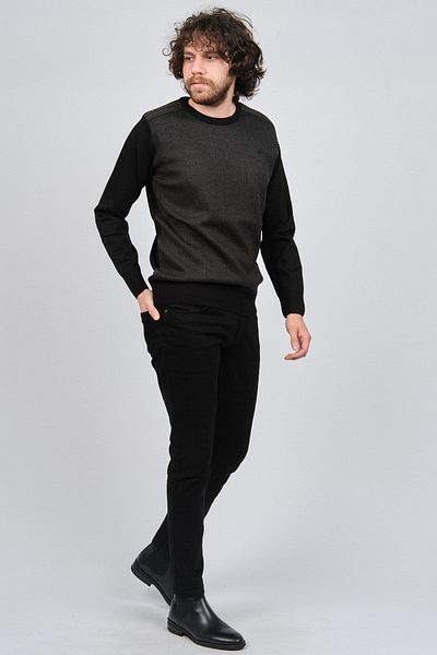 Pelikan Men's Crew Neck Sweater 1577324 Anthracite