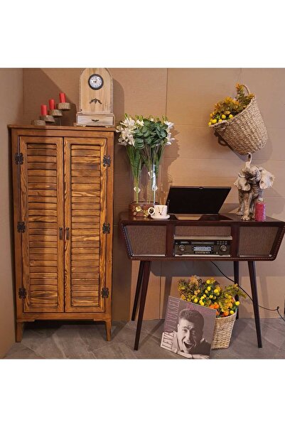 Le Atölye Çift Kapaklı Rustik Dolap Büyük Boy