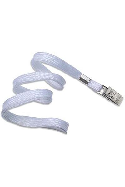 KRAF White Metal Clip Cord Neck Hanger Card Holder
