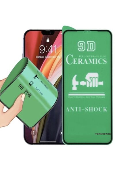 MCASERING Iphone 13 / 13 Pro / 14 Seramik Nano Esnek Tam Full Kaplayan Kırılm...