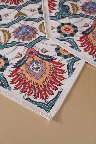 Çeyiz Diyarı Ebruli Luxury Runner - 45x140 Cm, Pachet 2
