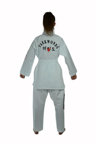 HAŞADO Robă pentru începători cu guler alb Taekwondo