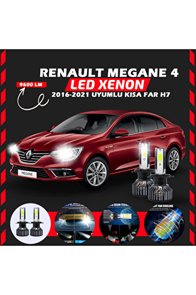 SHOOPLAA Renault Megane 4 2016-2021 Kısa Far Uyumlu Şimşek Etkili Led Xenon P...
