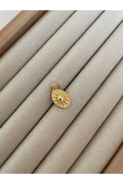 Sade Accessory Güneş Detaylı Oval Kolye Ucu