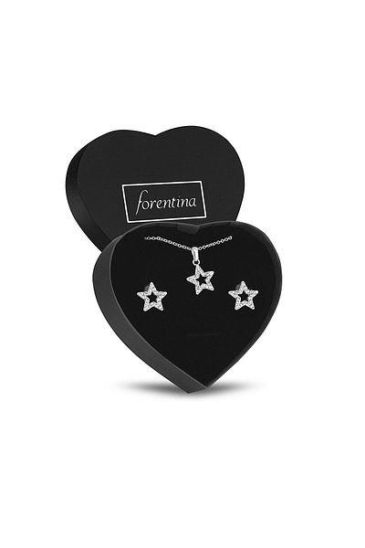 Forentina Star Necklace Earrings Jewelry Set Gift Set - Ps 270200 En