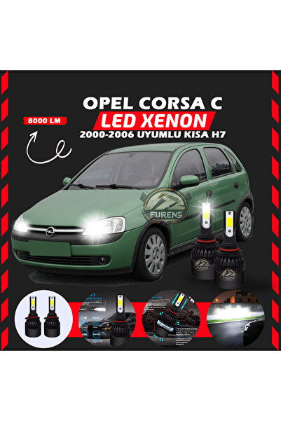 SHOOPLAA Opel Corsa C 2000-2006 Kısa Far Uyumlu Şimşek Etkili Led Xenon Light...