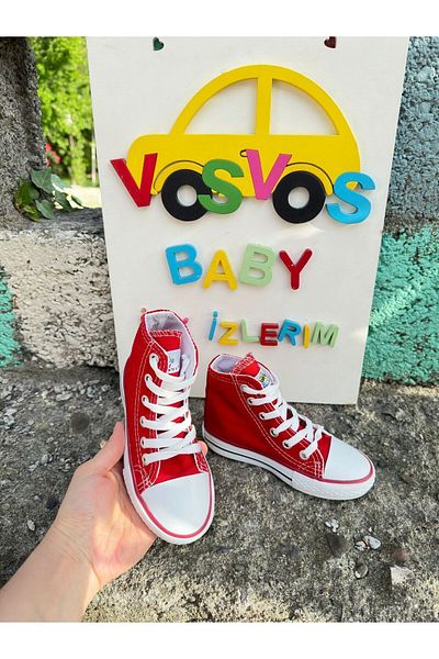 VOSVOSBABYSTORE Red Boot Sneaker (COMFORTABLE/WIDE SIZE)