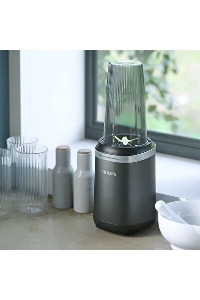 Philips خلاط - 1000 وات، سعة 700 مل + 500 مل + 300 مل، سرعة واحدة + نبض، معدن/فضي - HR2767/00