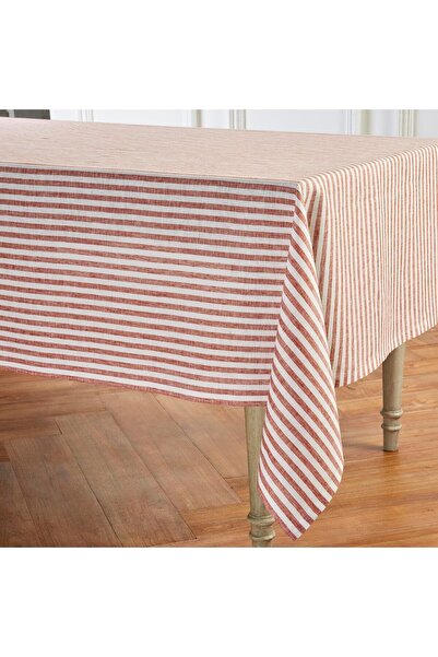 EVYA 100% Cotton Yarn Dyed Striped Tablecloth 160x220 cm Kitchen Living Room Tablecloth