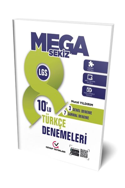 Cevap Yayınları 8.sınıf Mega 8 Türkçe 10 Lu Denemeleri