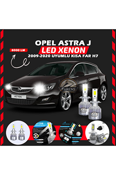 SHOOPLAA Opel Astra J 2009-2020 Kısa Far Uyumlu Şimşek Etkili Led Xenon Perfo...