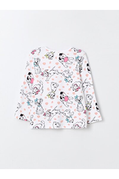 LC Waikiki Bisiklet Yaka Uzun Kollu 101 Dalmaçyalı Baskılı Kız Bebek Pijama Takımı
