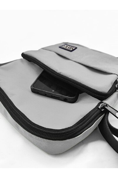Vatkalimon Gri 5 Bölmeli Ayarlanabilir Çapraz Askılı Su Geçirmez Omuz Çantası