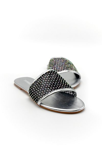Shoebutik Papuci de damă Silver Stone Vesto