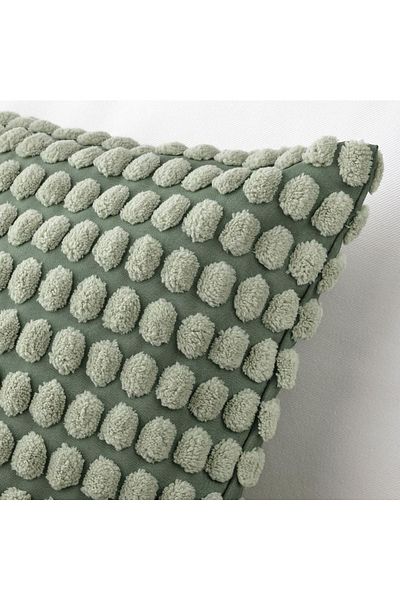IKEA Svartpoppel Popcorn Throw Pillow Cover, Pale Grey-green, 50x50 Cm