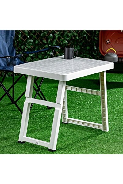 AHİR TİCARET Katlanır Piknik&balkon Sehpası 50x60x70 (BÜYÜK BOY) Beyaz
