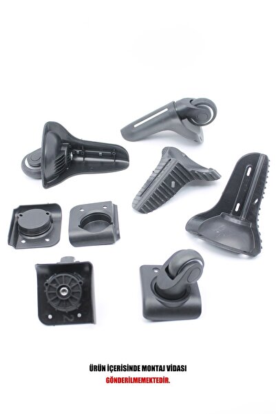 ERDAL DERİ Fabric Luggage Wheel Double Caster Set of 4 8 Pieces Tkr05