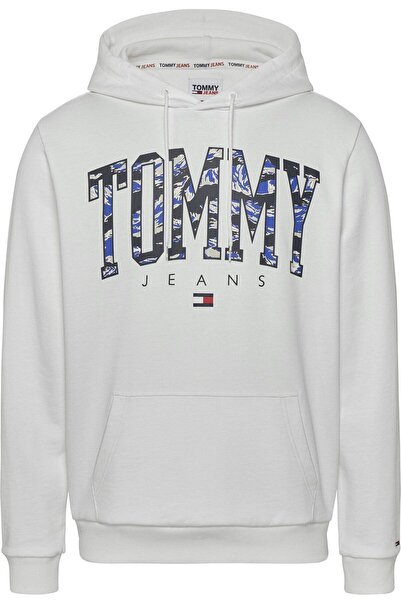 Tommy Hilfiger Tommy Jeans Erkek Regular Fit Kamuflaj Logo Sweatshirt