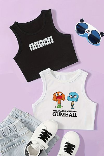 MYADA Бюстие с щампа Bronx Gumball за момичета