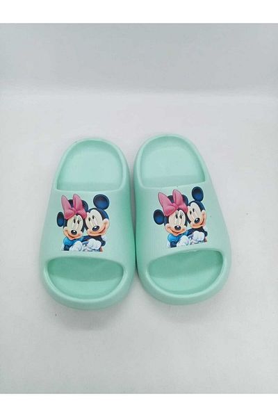 AkınalBella Girl's Mint Slide Summer Slippers