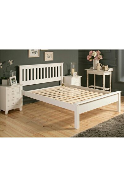 MoldHome Ahşap  white karyola