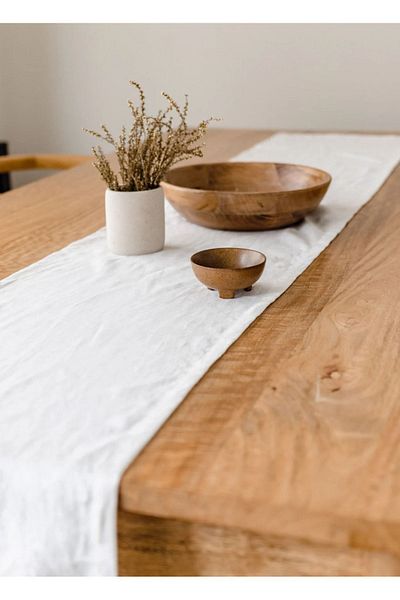 EVYA 100% Bumbac Lenjerie Necruta Pure Runner 40x140 Cm Culoare Alb