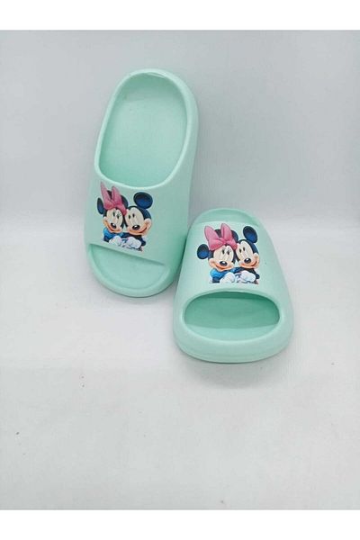 AkınalBella Girl's Mint Slide Summer Slippers