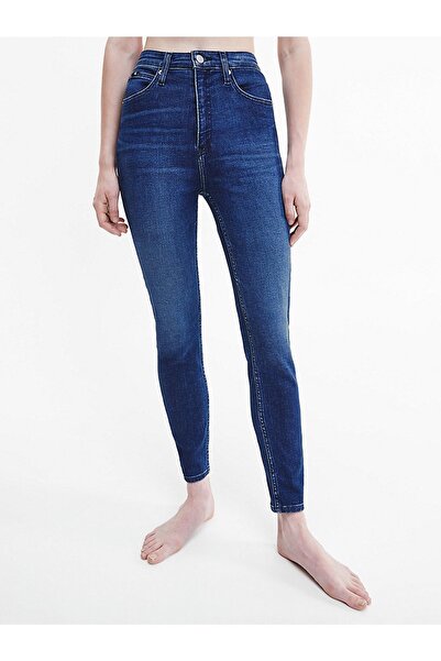 Calvin Klein Kadın Yüksek Bel Super Skinny Bilek Boy Jean Pantolon