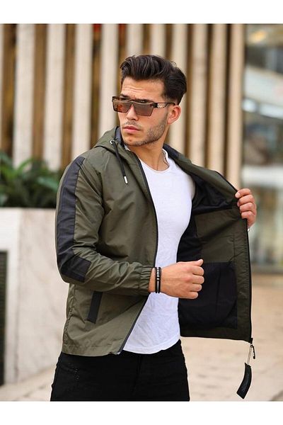 FLUEND MODA Men's Double Colored Seasonal Coat with Raincoat
