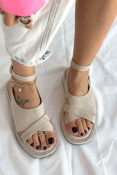 Shoebutik Sandale de damă Sonia Beige - Elegante și confortabile