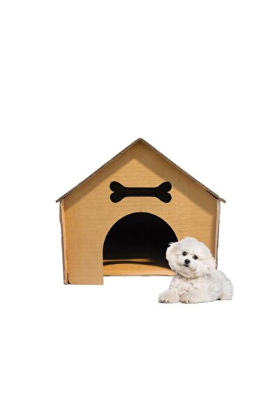 KOLİ KOLAY Küçük Çatılı Köpek Evi - Geri Dönüştürülebilir Malzeme Köpek Dostu