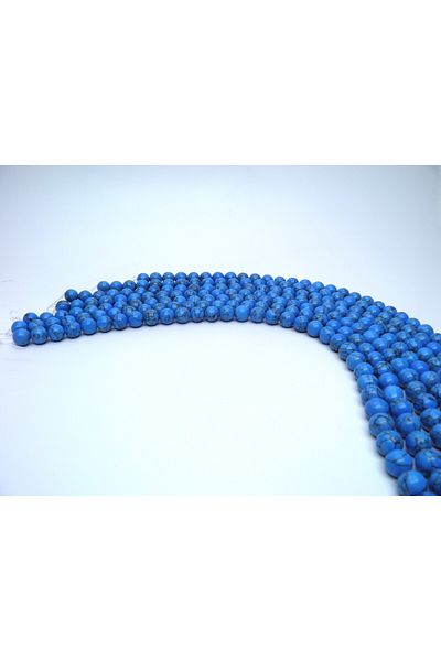 Yüksel Boncuk 10 mm Blue Turquoise Natural Stone String