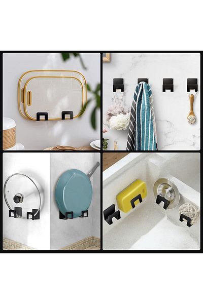 BU FIRSAT KAÇMAZ Dish Sponge Holder Adhesive Stainless Countertop Organizer Multi-Purpose Hanger 1 Piece