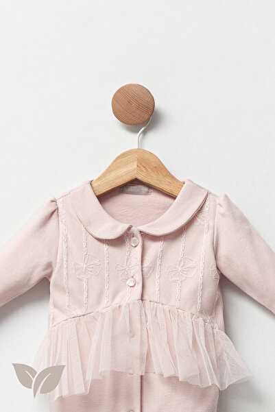 Cassiope Jumpsuit with Magnolia Booties for Baby Girl - 2-3-6 Months, Powder