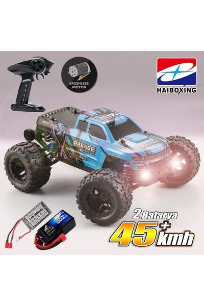 HAIBOXING Rc 1/16 Ravage 45 Km/h Kumandalı Rc Araba Rtr 4wd Offroad (MAVİ) 15...