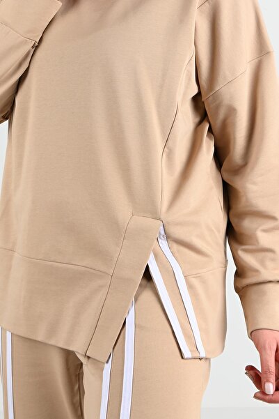 Koza Butik Women's Large Size Turtleneck Tracksuit Set 8070-24