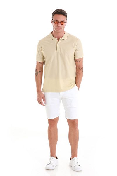 Hatemoğlu Μπλουζάκι Mink Regular Fit Απλό Mercerized Polo λαιμόκοψη 100% βαμβάκι