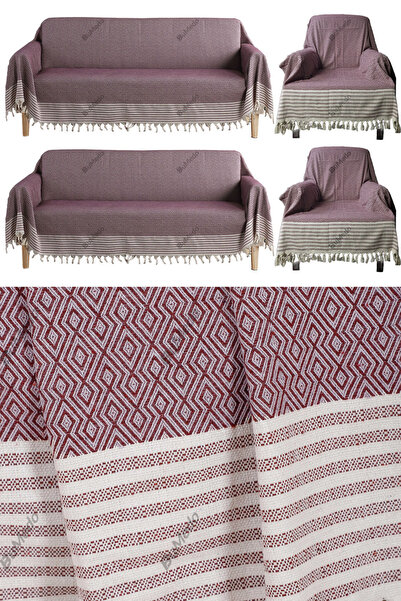 Bumedo Buldan Work Knitted Single and Triple Cotton Woven Sofa Bed Sofa Cover...